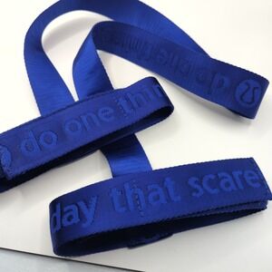 Lemon Royal Blue Embossed Woven Camera Strap